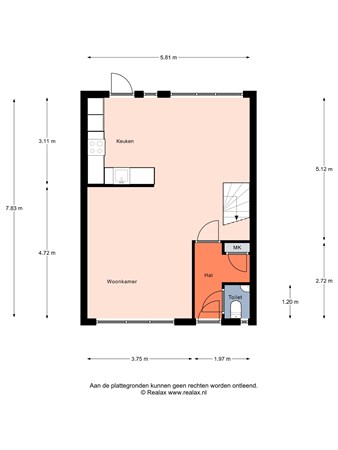 Floorplan - Cor Keestraat 8, 3752 VJ Bunschoten-Spakenburg